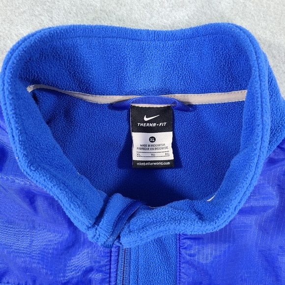 Nike Mens XL Therma-fit Kentucky Wildcats UK Fleece Jacket Blue Zip Pockets - Picture 3 of 16